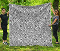 Black And White Tiger Pattern Print Quilt