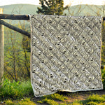 Black And White Tiger Pattern Print Quilt