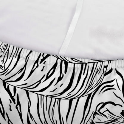 Black And White Tiger Pattern Print Sofa Cover