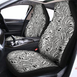 Black And White Tiger Pattern Print Universal Fit Car Seat Covers