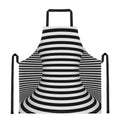 Black And White Torus Illusion Print Apron