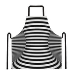 Black And White Torus Illusion Print Apron