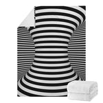 Black And White Torus Illusion Print Blanket