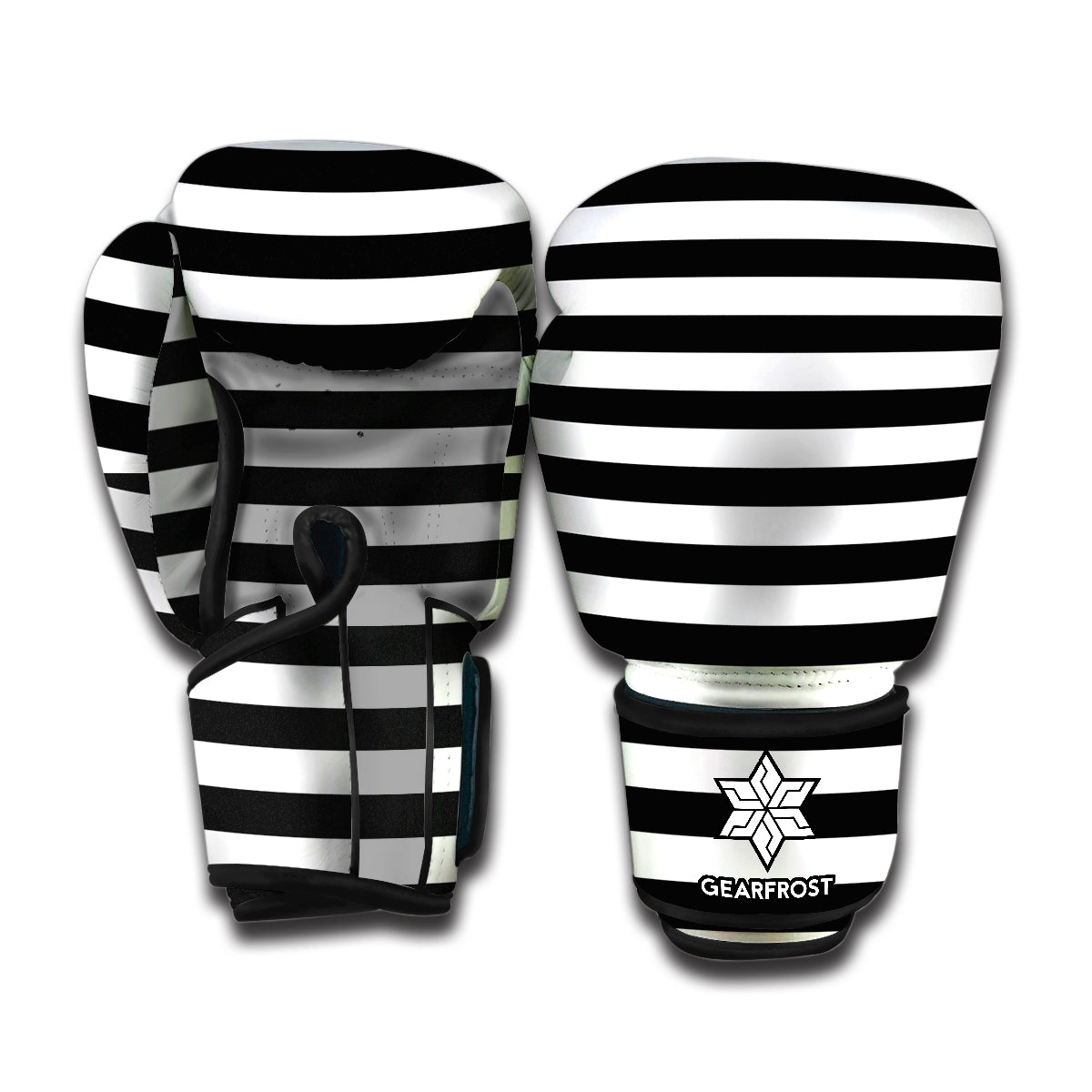 Black And White Torus Illusion Print Boxing Gloves
