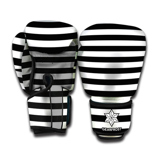 Black And White Torus Illusion Print Boxing Gloves