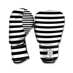 Black And White Torus Illusion Print Boxing Gloves