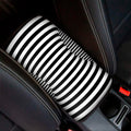 Black And White Torus Illusion Print Car Center Console Cover