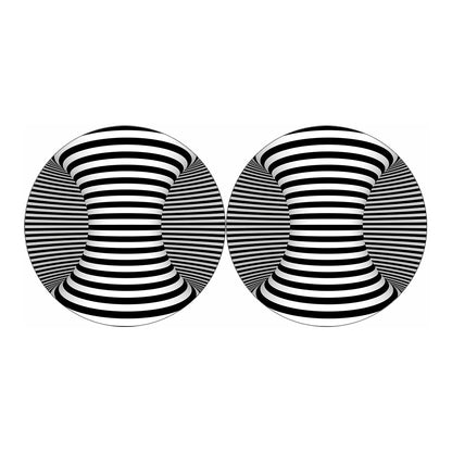 Black And White Torus Illusion Print Car Coasters