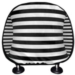 Black And White Torus Illusion Print Car Headrest Covers