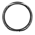 Black And White Torus Illusion Print Car Steering Wheel Cover