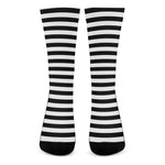 Black And White Torus Illusion Print Crew Socks