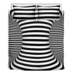 Black And White Torus Illusion Print Duvet Cover Bedding Set