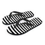 Black And White Torus Illusion Print Flip Flops