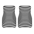 Black And White Torus Illusion Print Front Car Floor Mats