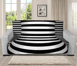 Black And White Torus Illusion Print Futon Protector