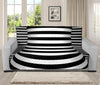 Black And White Torus Illusion Print Futon Protector