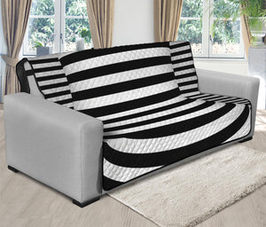 Black And White Torus Illusion Print Futon Protector