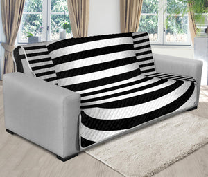 Black And White Torus Illusion Print Futon Protector