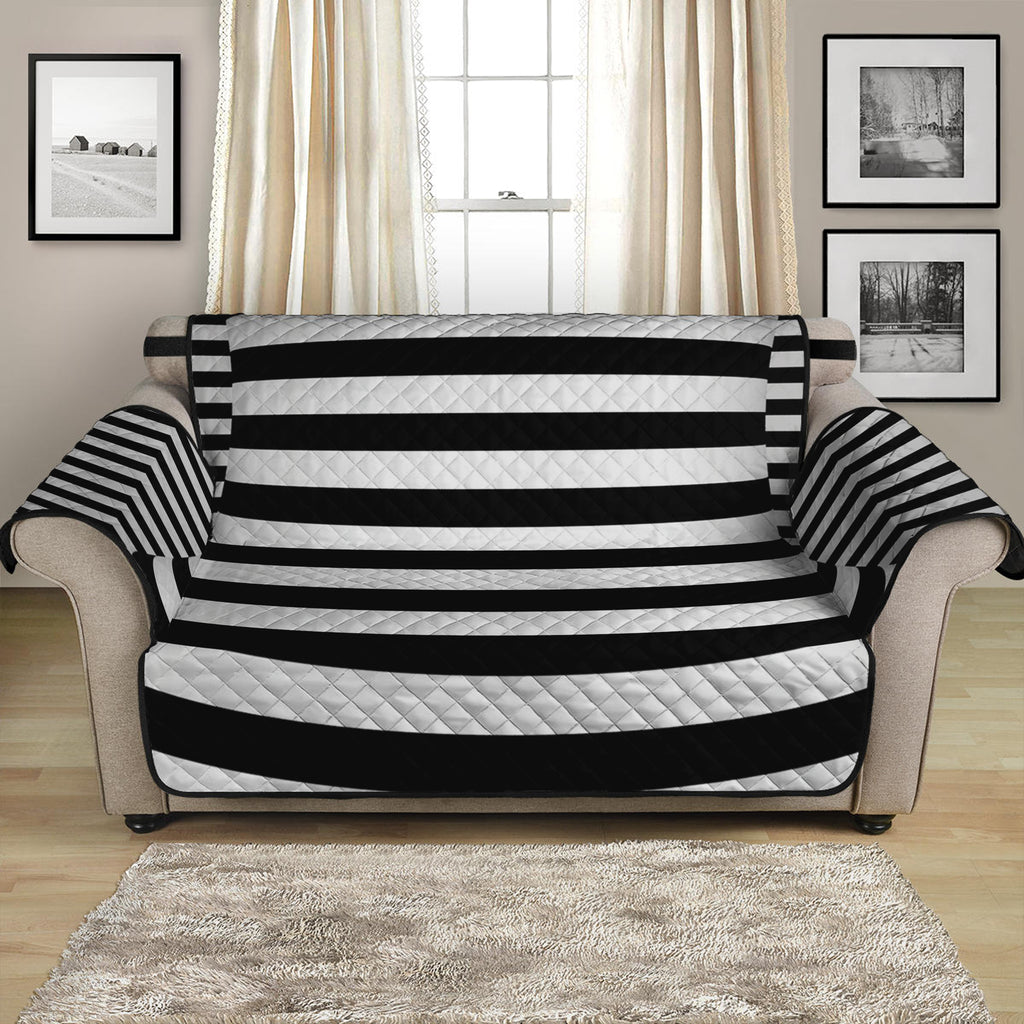 Black And White Torus Illusion Print Loveseat Protector