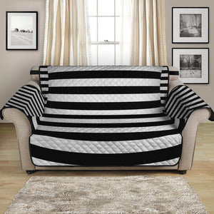 Black And White Torus Illusion Print Loveseat Protector