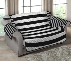 Black And White Torus Illusion Print Loveseat Protector