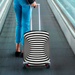 Black And White Torus Illusion Print Luggage Cover