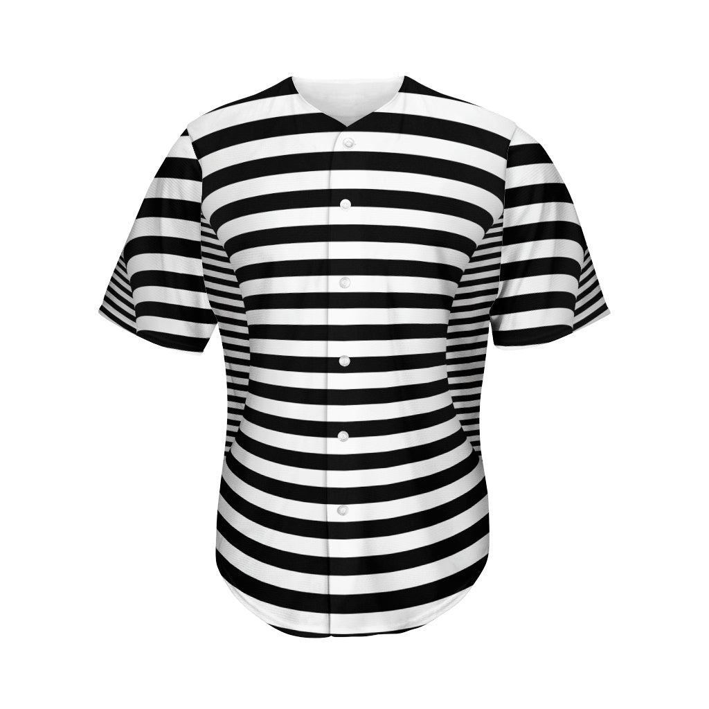 Black And White Torus Illusion Print Men's Baseball Jersey