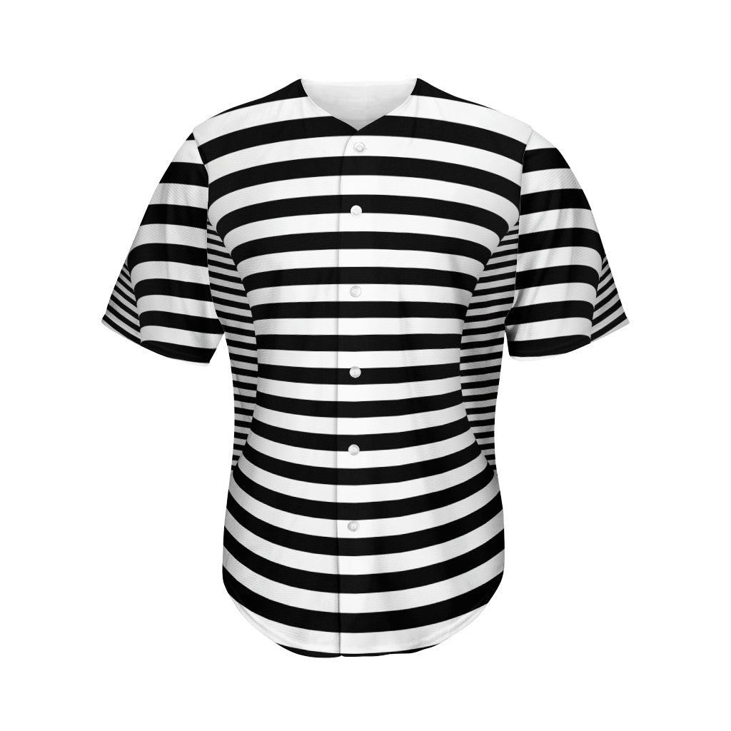 Black And White Torus Illusion Print Men's Baseball Jersey