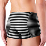 Black And White Torus Illusion Print Men's Boxer Briefs