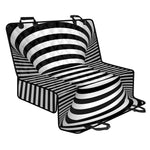 Black And White Torus Illusion Print Pet Car Back Seat Cover