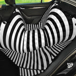 Black And White Torus Illusion Print Pet Car Back Seat Cover