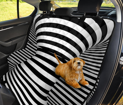 Black And White Torus Illusion Print Pet Car Back Seat Cover