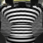 Black And White Torus Illusion Print Pet Car Back Seat Cover