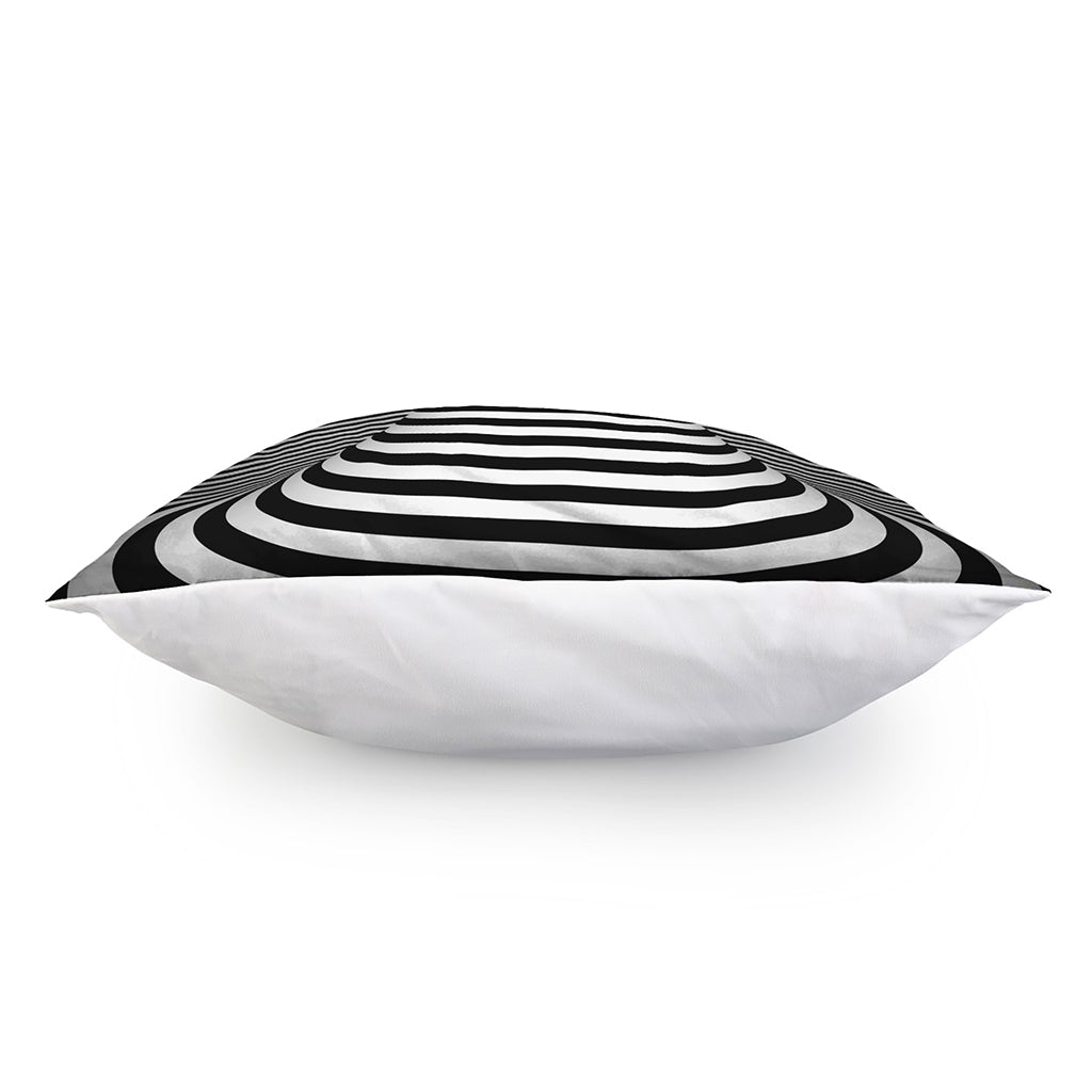 Black And White Torus Illusion Print Pillow Cover