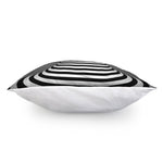 Black And White Torus Illusion Print Pillow Cover