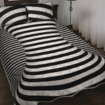 Black And White Torus Illusion Print Quilt Bed Set