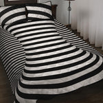 Black And White Torus Illusion Print Quilt Bed Set
