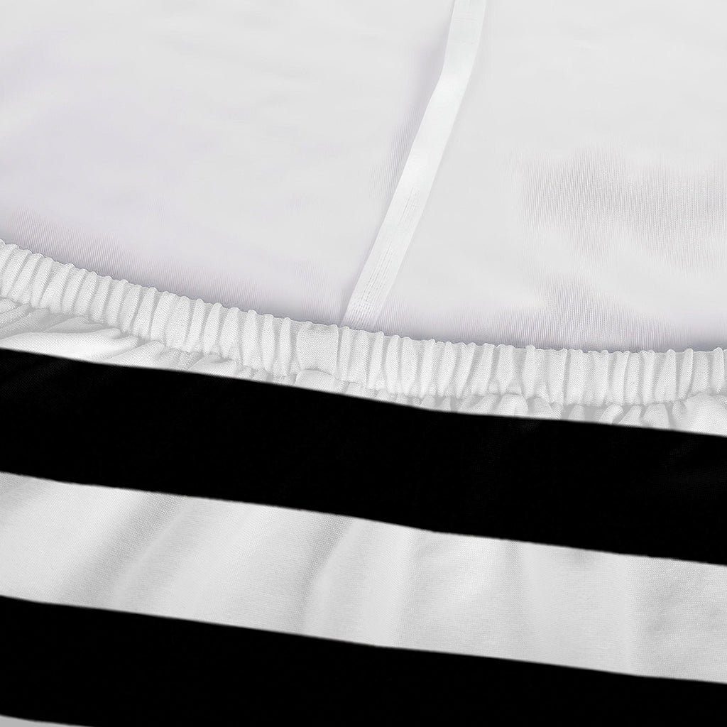 Black And White Torus Illusion Print Sofa Cover