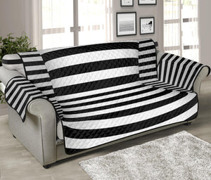 Black And White Torus Illusion Print Sofa Protector