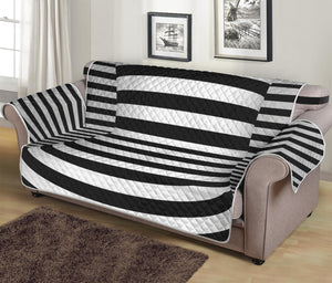 Black And White Torus Illusion Print Sofa Protector