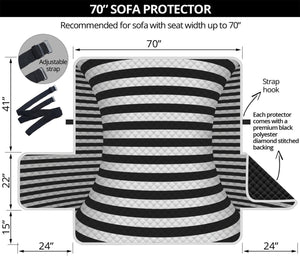 Black And White Torus Illusion Print Sofa Protector