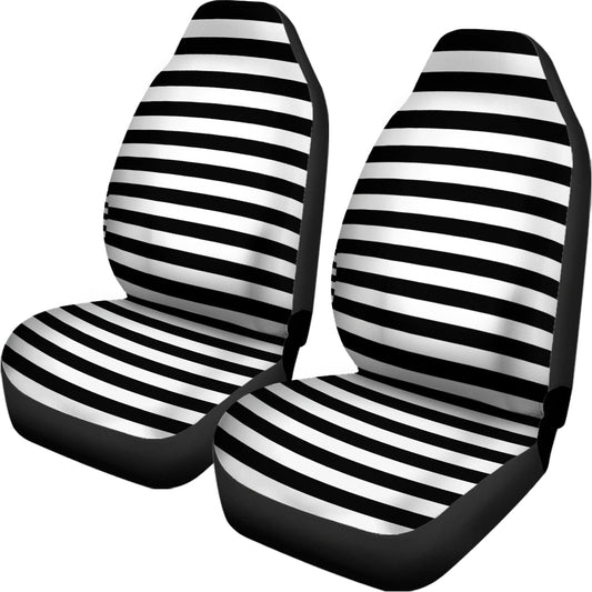Black And White Torus Illusion Print Universal Fit Car Seat Covers