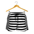 Black And White Torus Illusion Print Women's Shorts