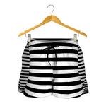 Black And White Torus Illusion Print Women's Shorts