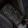 Black And White Totem Pattern Print Car Center Console Cover