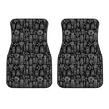 Black And White Totem Pattern Print Front Car Floor Mats