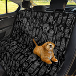 Black And White Totem Pattern Print Pet Car Back Seat Cover