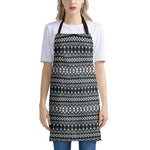 Black And White Tribal Geometric Print Apron