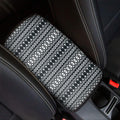 Black And White Tribal Geometric Print Car Center Console Cover