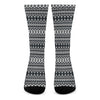 Black And White Tribal Geometric Print Crew Socks